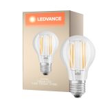 Ledvance Classic LED E27 Birne Fadenlampe Klar 7.5W 1055lm - 827 Extra Warmweiß | Dimmbar - Ersatz für 75W