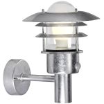 Nordlux Lønstrup 22 Wandleuchte Stahl und Glas Grau | 220mm - IP44 - Geeignet für E27 - Bewegungs- und Lichtsensor