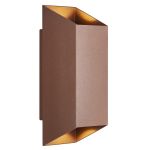 Nordlux Nico Wandleuchte Aluminium Rostig Up & Down | IP54 - Geeignet für 2x GU10