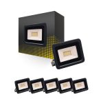 Mehrfachpackung 6x Bright Choice LED-Scheinwerfer 20W 2000lm 100D - 830 Warmweiß | IP66 - Symmetrisch