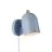 Nordlux Gaston Wandleuchte Metall und Holz Blau | Geeignet für E27