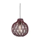 Good&Mojo Pendelleuchte Mendoza Bambus Burgundy S | Geeignet für 1x E27 