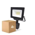 Mehrfachpackung 4x Noxion LED-Scheinwerfer Beamy G3 20W 2200lm 100D - 830 Warmweiß | IP44 - Bewegungs- und Lichtsensor - Symmetrisch