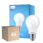 Mehrfachpackung 6x Philips Corepro LED Glühbirne E27 Birne Matt 8.5W 1055lm - 840 Kaltweiß - Ersatz Für 75W