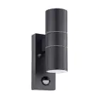 Eglo Wandleuchte Riga 5 Stahl Anthrazit 2W 250lm - 830 Warmweiß | IP44 - Bewegungssensor