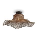 Good&Mojo Plafonnier Ibiza Bambou Noir L | Convient pour 1x E27 
