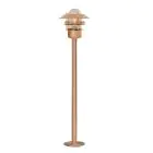 Nordlux Blokhus Lampe sur pied Cuivre et Verre Cuivre | IP54 - Convient pour E27