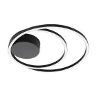Eglo Plafonnier Ruotale Aluminium Acier Noir 36W 4400lm - 830 Blanc Chaud | IP20
